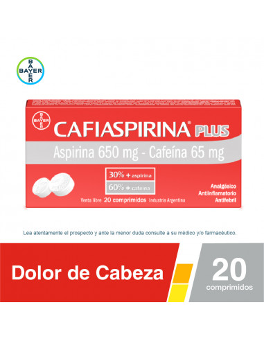 Cafiaspirina Plus x 20 Comprimidos